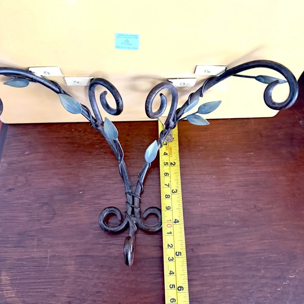 PartyLite Winding Lane Decorative Wall Shelf Bird Leaves Susan Winget 12